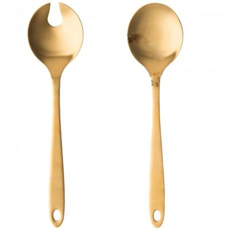 Salad Tossers With Gold Handles