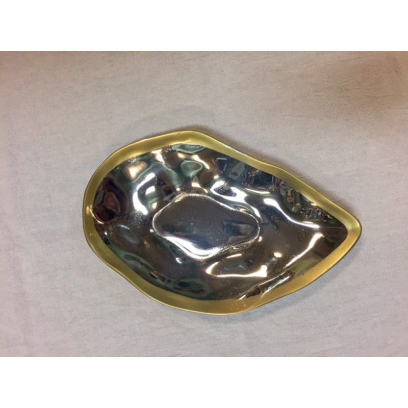 Metal Serving Pieces with Gold Trim