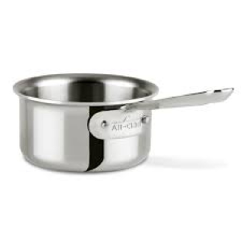 All-Clad Stainless-D3 Stainless 3-ply Bonded Cookware, Butter Warmer with pour lip, 0.5 quart