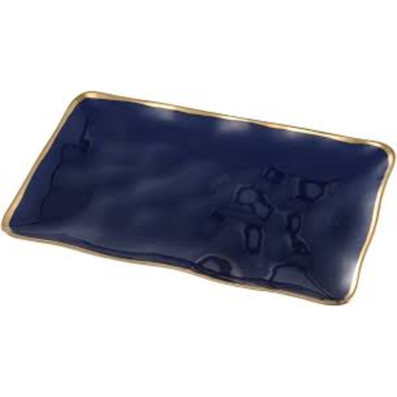 Pampa Bay Blue with Gold Trim