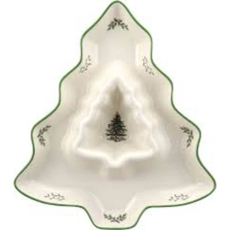 Spode Christmas Tree  "Tree" Chip & Dip