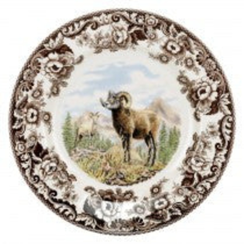 Spode Woodland Bighorn Sheep Dinner Plate, 10.5"
