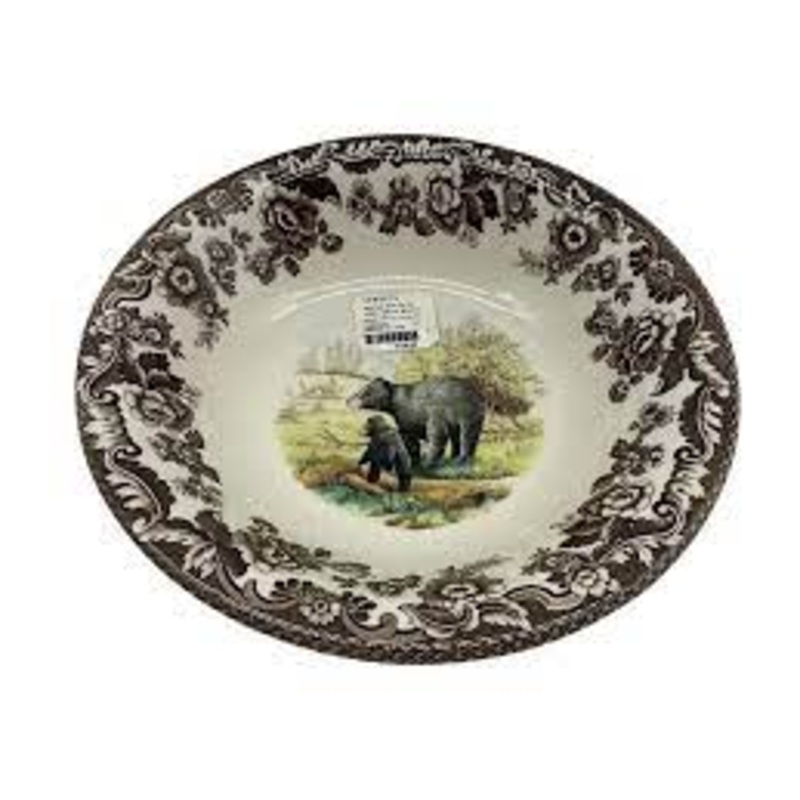 Spode Woodland Black Bear Cereal Bowl