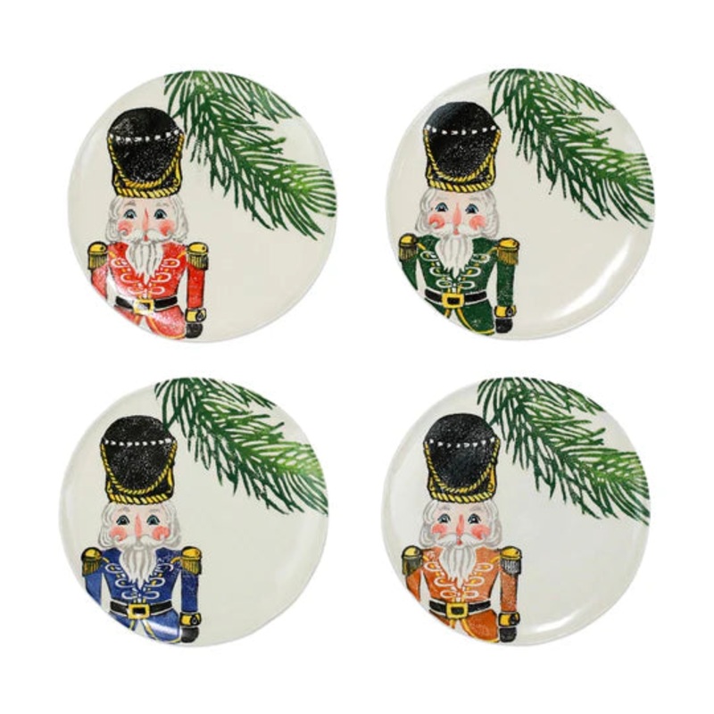 Vietri - NUTCRACKERS ASSORTED SALAD PLATES - 9"