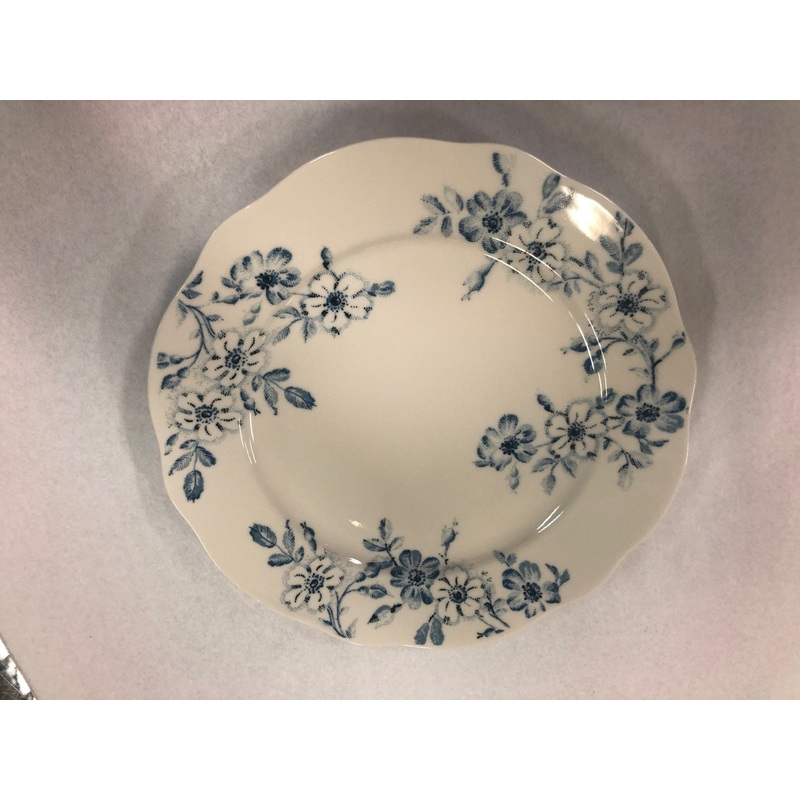 White Plates with Blue Flowers