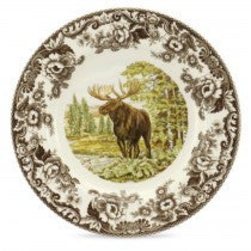 Spode Woodland Moose Dinner Plate, 10.5"