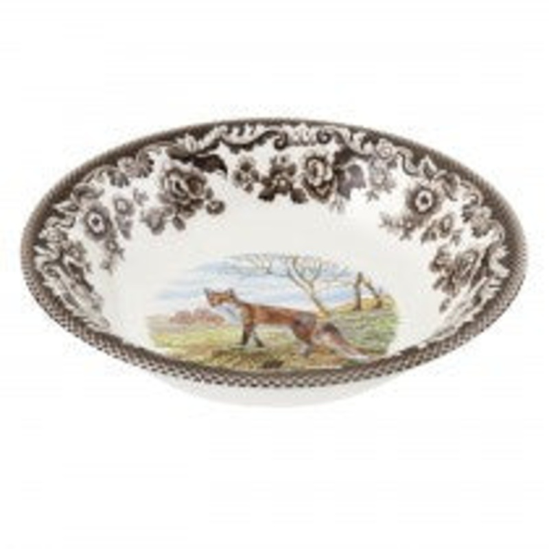 Spode Woodland Red Fox Ascot Cereal Bowl, 8"
