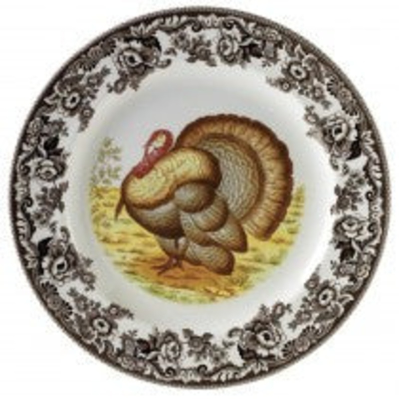 Spode Woodland Turkey Salad Plate, 8"