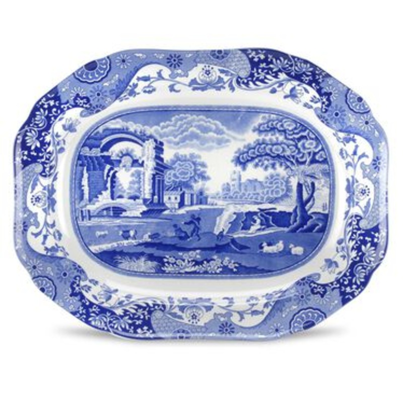 Spode Blue Italian 14 Inch Oval Platter