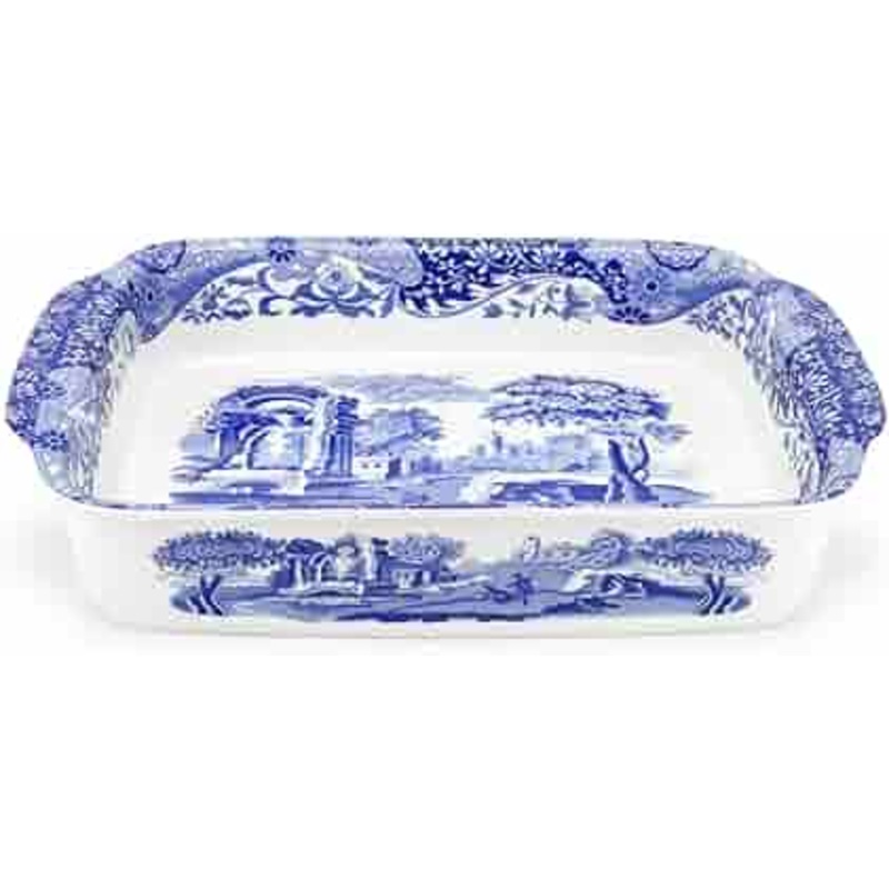 Spode Blue Italian Rectangular Baker - Large