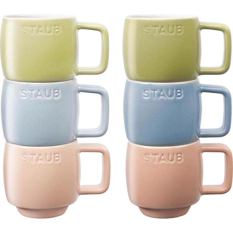 Staub 6-Piece Macaron Espresso Mug Set 100 ml 1029096