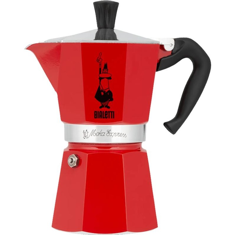 Bialetti Moka Express Red - 6 Cup 18395