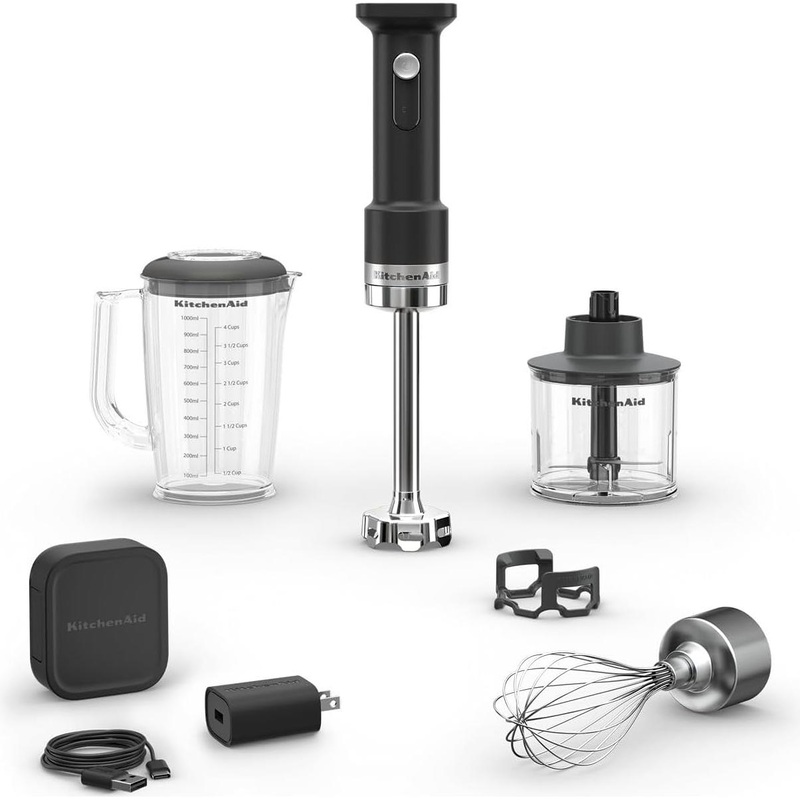 KitchenAid Go Cordless Hand Blender with Accessories KHBRV75BM