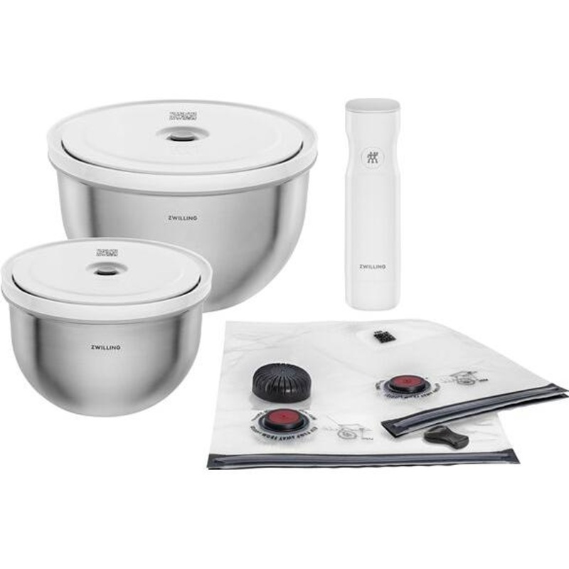 Zwilling Fresh & Save Vacuum Starter Set Stainless Steel/M/L - 9-Piece 1033044