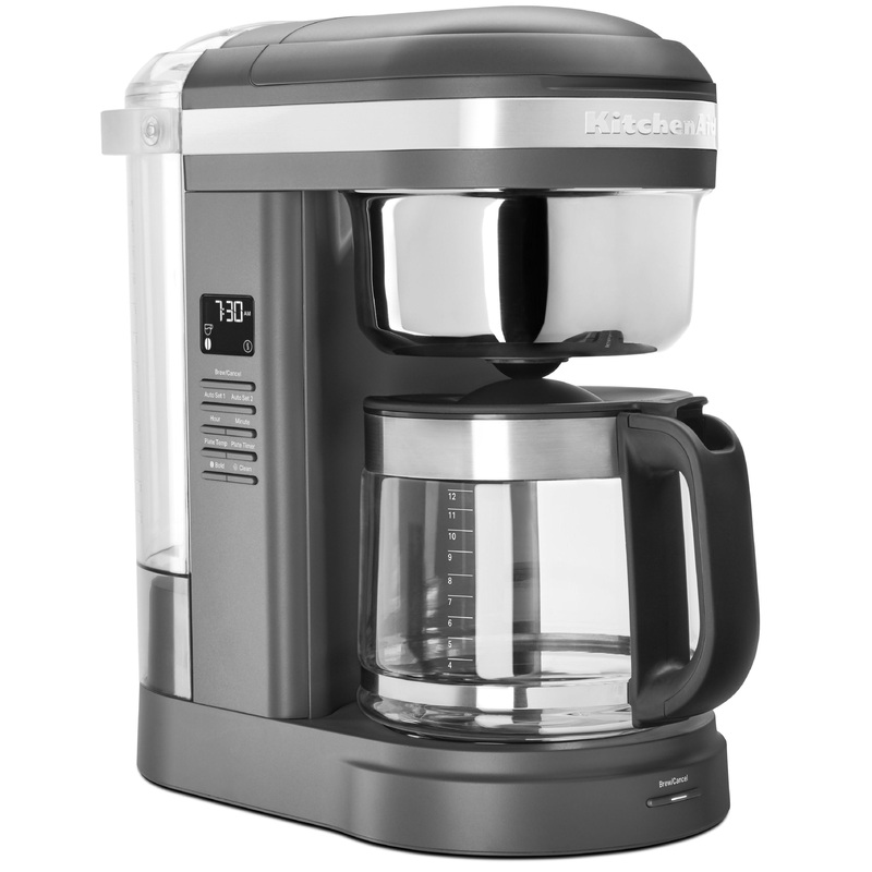 KitchenAid 12 Cup Drip Coffee Maker With Spiral Showerhead & Programmable Warming Plate KCM1209DG