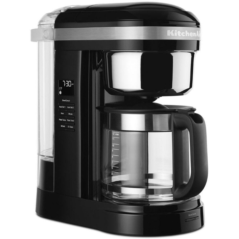 KitchenAid 12 Cup Drip Coffee Maker With Spiral Showerhead & Programmable Warming Plate KCM1209OB