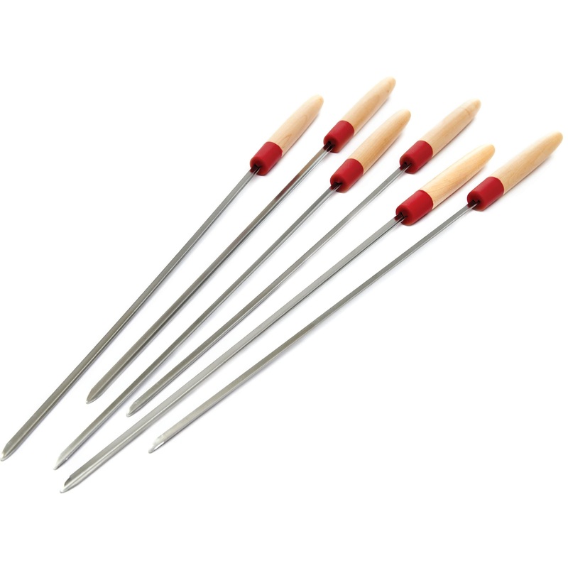 Grill Pro 6-Piece 22in Stainless Steel V Skewer Set 40538