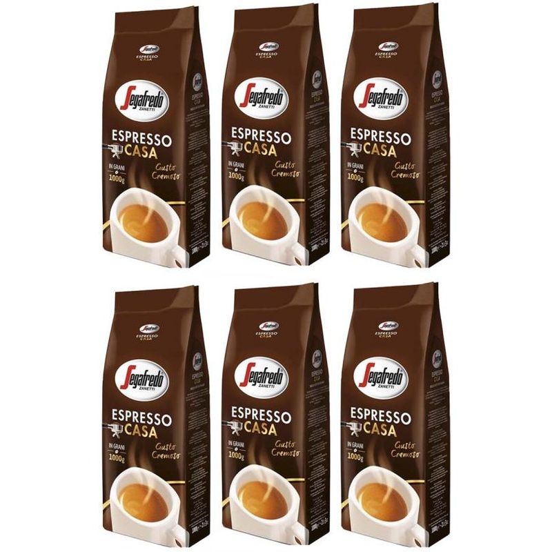 Segafredo 500g Casa Espresso Coffee Beans - 6 Pack S01184CASE