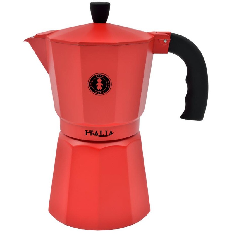 Sara Moka 6 Cup Stovetop Espresso Maker KP600ROSSA