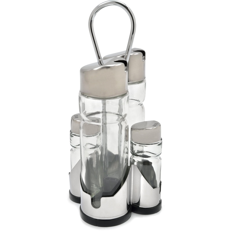 il Piatto Pieno 4-Piece Cruet Set with Caddy SP245