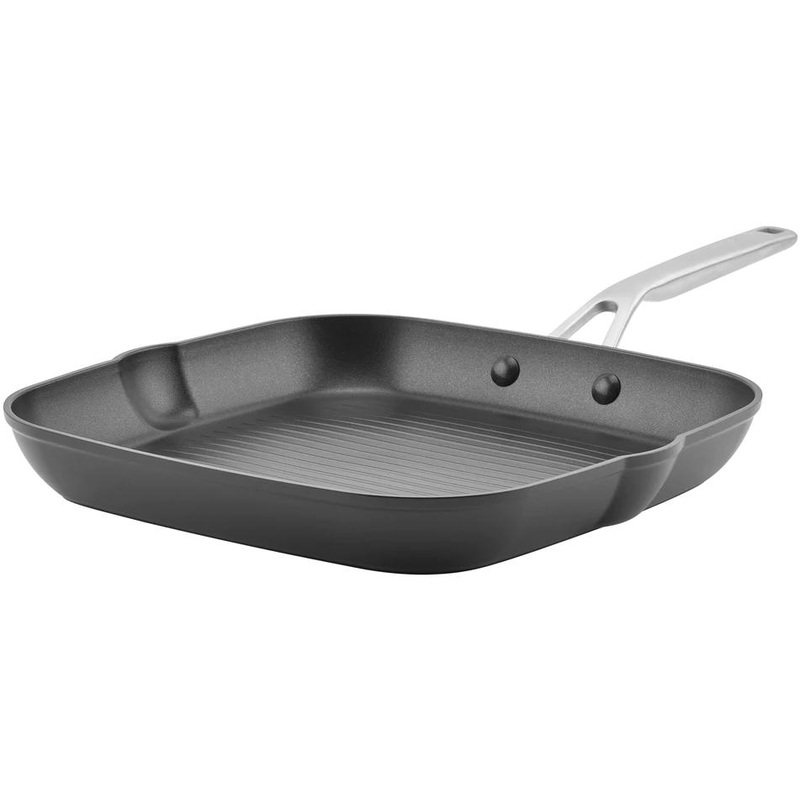 KitchenAid 11.25in Hard Anodized Induction Non-Stick Square Grill Pan 80126