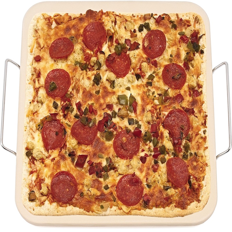 Home Works Rectangular Pizza Stone with Rack 51155