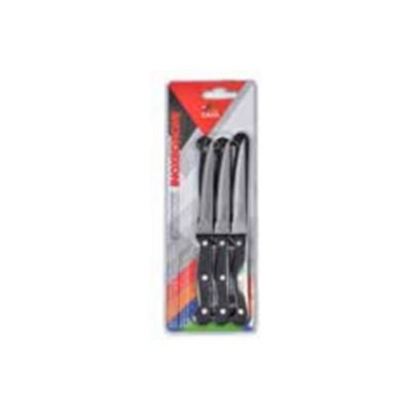 Inoxbonomi Black Handle Steak Knives - 6piece 10726