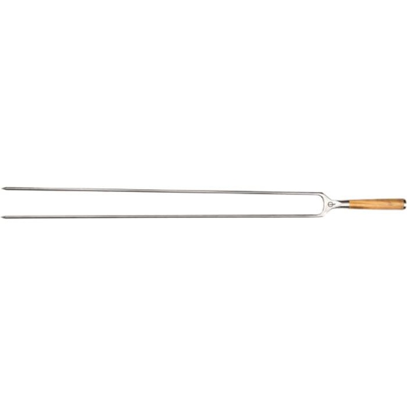 Forged 60cm Stainless Steel Churrasco V-Shape Skewer with Olive Wood Handle OLSkewV60