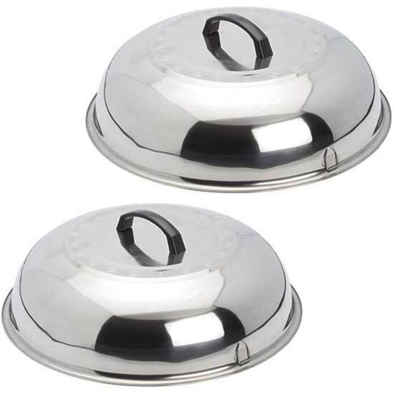 evo 2-Piece Stainless Steel Cooking Cover Set 12-0116-AC