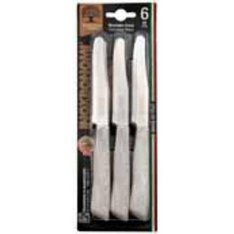 Inoxbonomi 6-Piece Wood Grain Handle Table Knife Set 7169