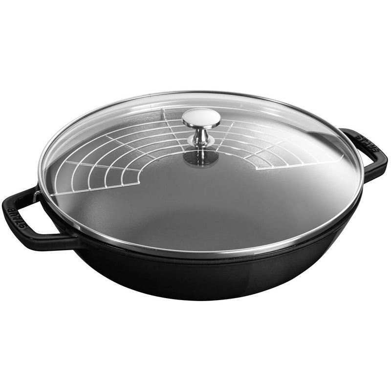 Staub 30cm Cast Iron Wok with Glass Lid 1004706