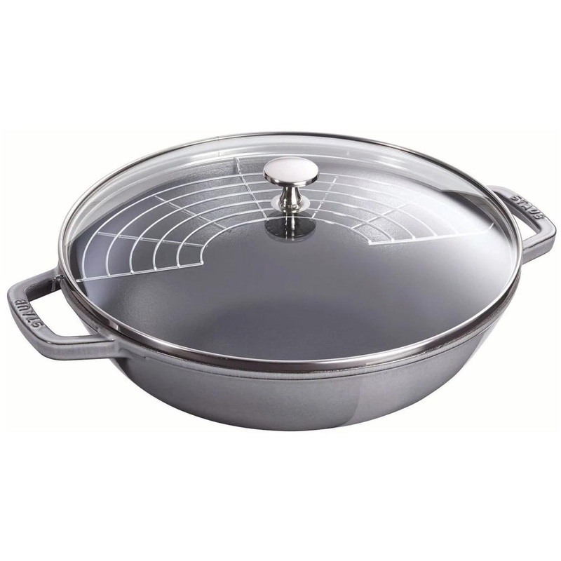 Staub 30cm Cast Iron Wok with Glass Lid 1004744