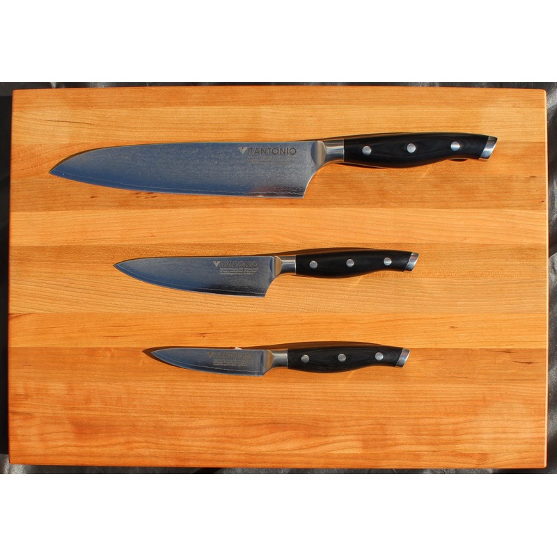 Vitantonio Butcher Block & Knife Set