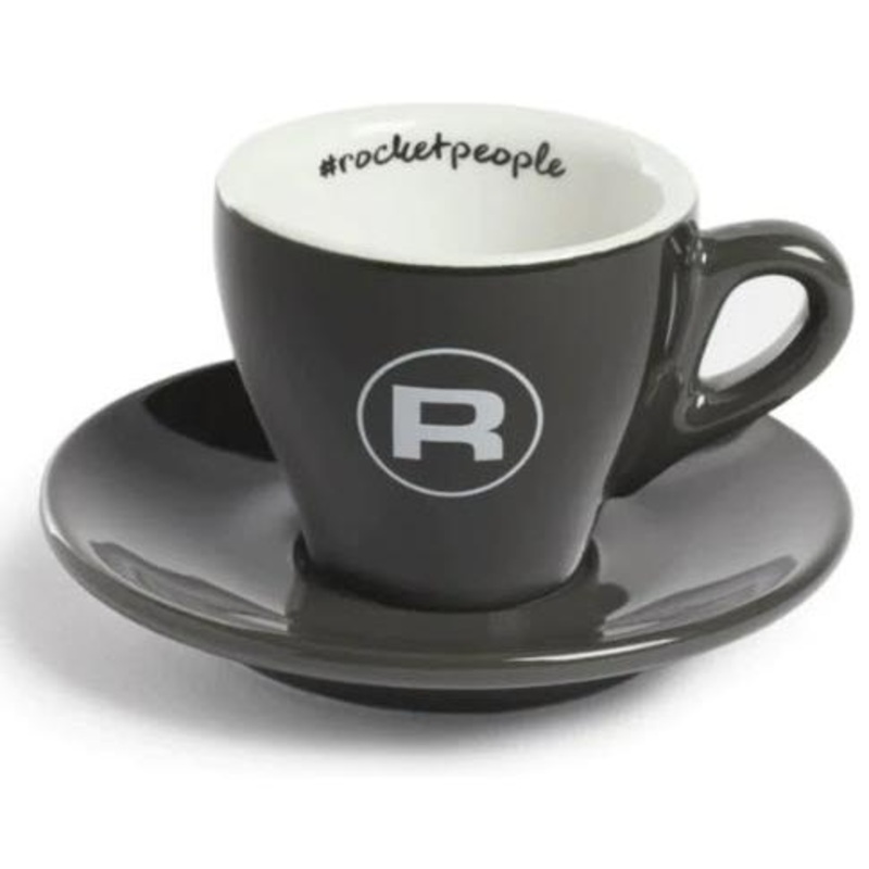 Rocket Espresso Milano Hashtag Flat Cup Set Of 6  Grey R01RA99907209