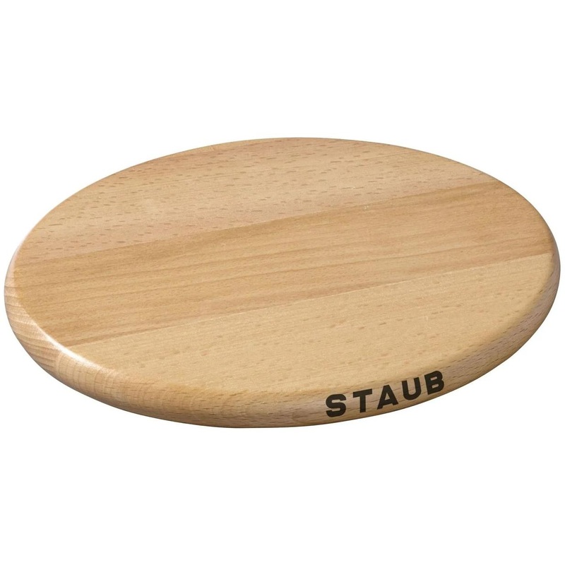Staub 21cm Oval Magnetic Beech Trivet 1003968