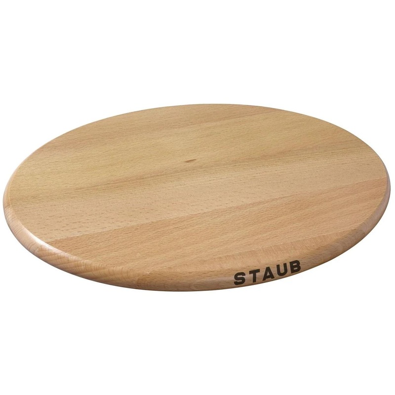 Staub 29cm Oval Magnetic Beech Trivet 1004004