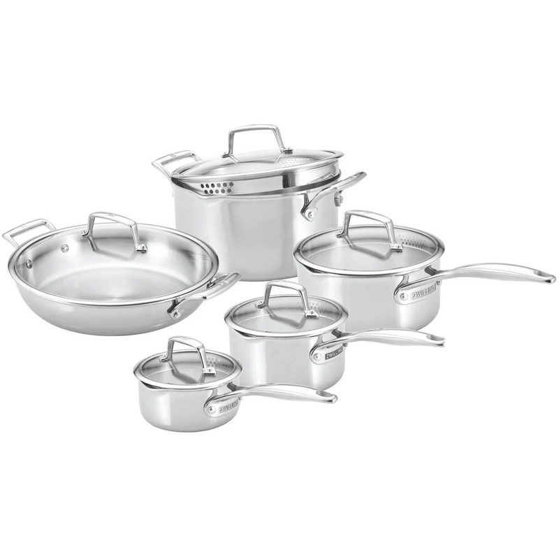 Zwilling Energy X3 10-Piece Stainless Steel Cookware Set 71150005