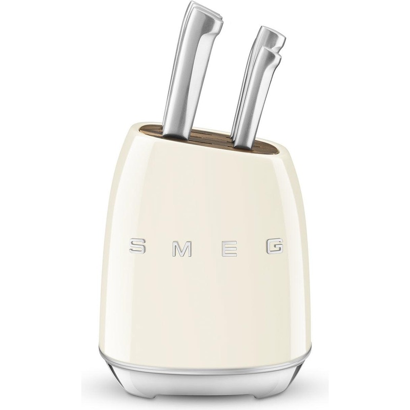 Smeg Retro-Style Knife Block with Knives KBSF01CR