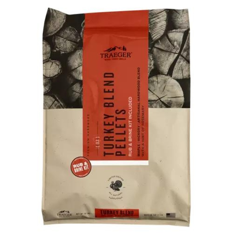 Traeger Turkey Blend Wood Pellets & Brine Kit PEL351