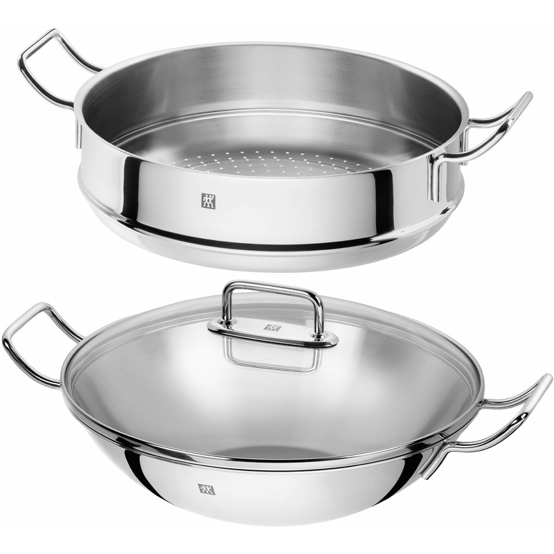 Zwilling 3-Piece Wok with Steamer and Lid 1016018