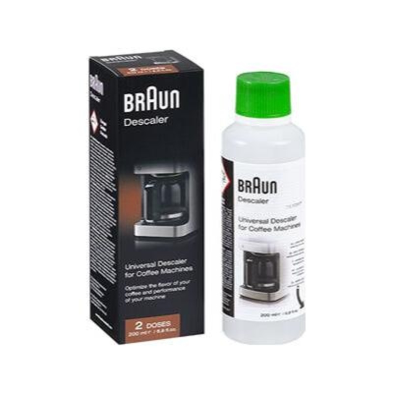 Braun Descaler, Universal Descaling Solution for Coffee Machines, 6.8 oz (2 Doses) BRSC013