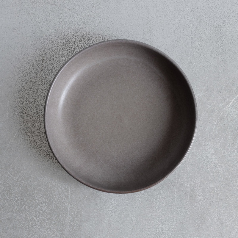 Assiette creuse en grs fin - Gris Ardoise