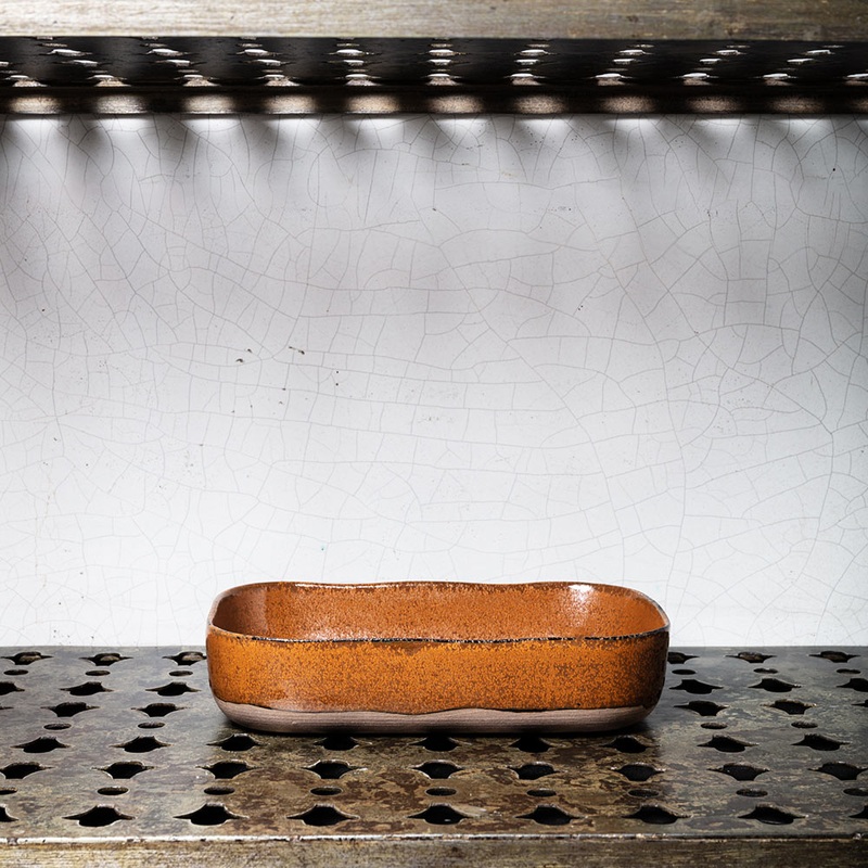 Assiette creuse en grs n5 - Ocre