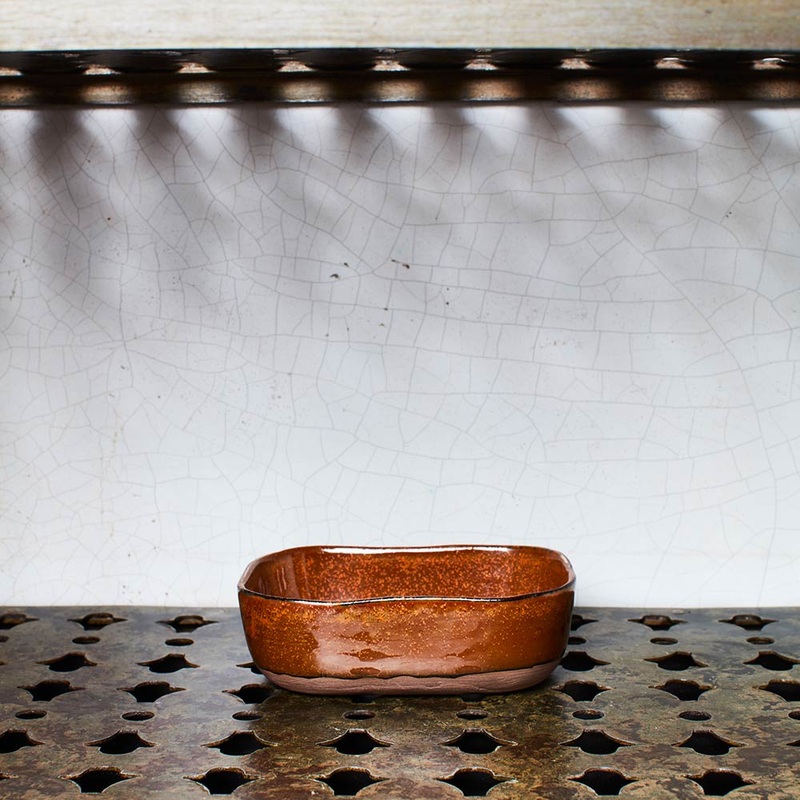Assiette creuse en grs n6 - Ocre