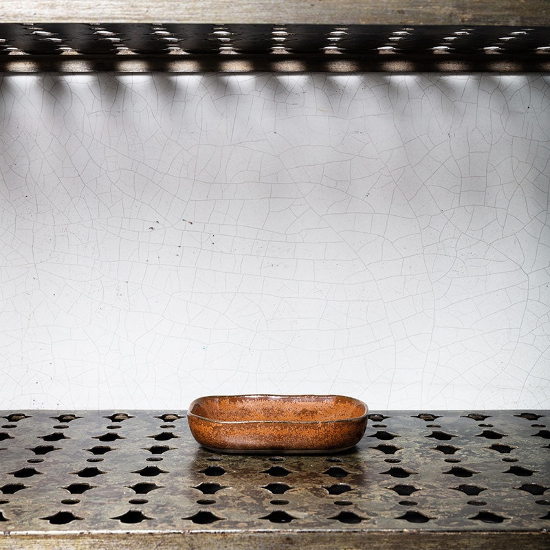 Assiette creuse en grs n7 - Ocre