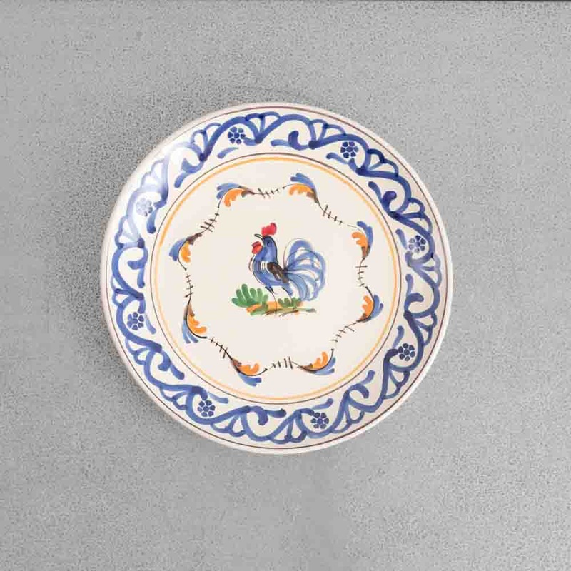 Assiette en faence - Coq