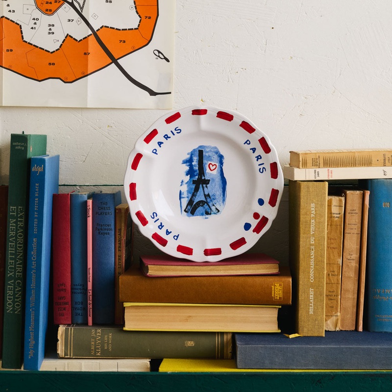 Assiette plate en faence Tour Eiffel