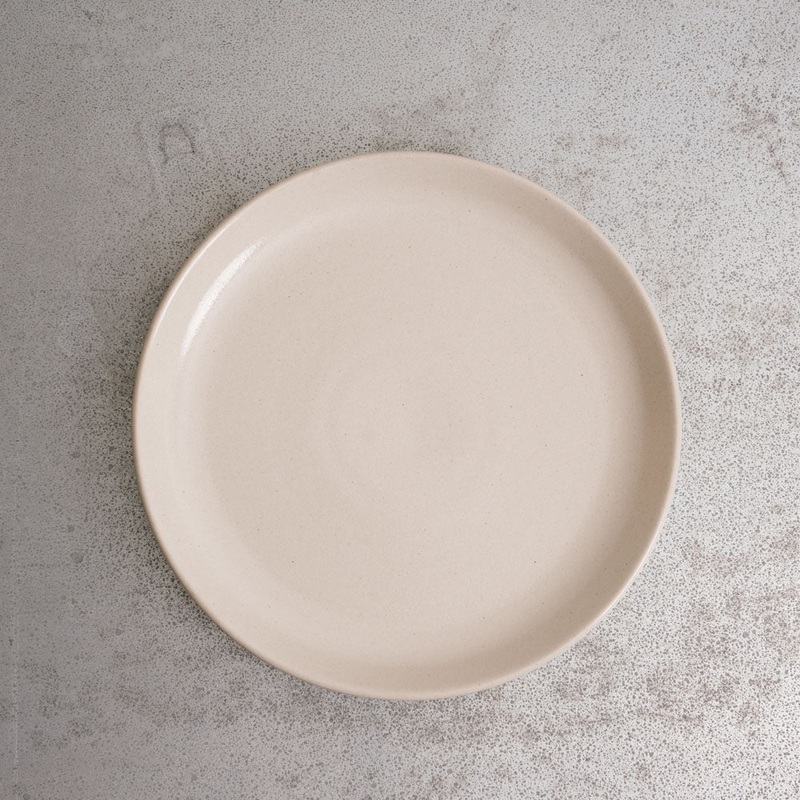 Assiette plate en grs fin - Blanc