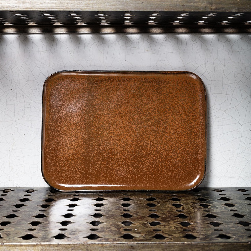 Assiette plate en grs n1 - Ocre