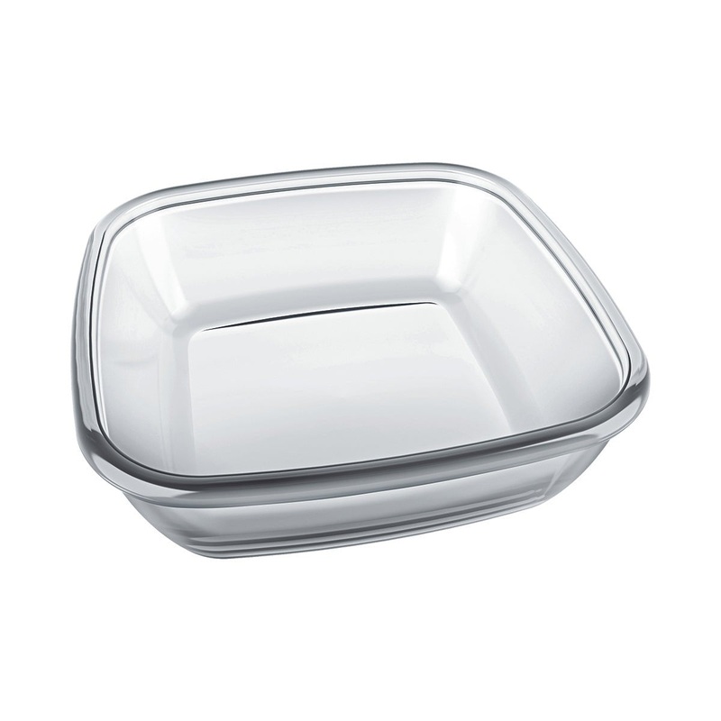 SEMPRE Square Borosilicate Baking Tray/Roaster 1.5 Liter, 20cm*20cm*6.25cm